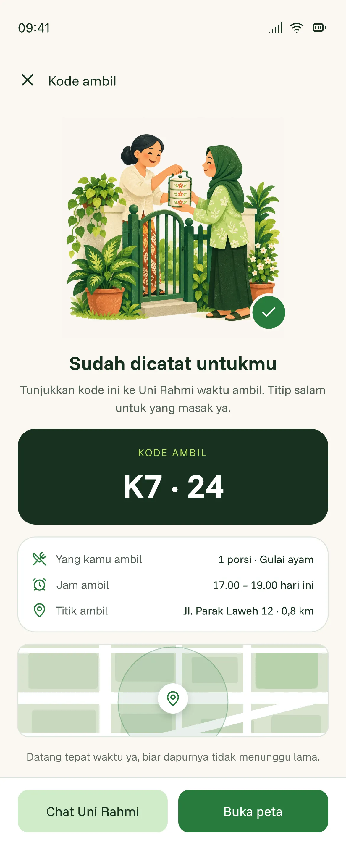 Layar ShareFood baru: code